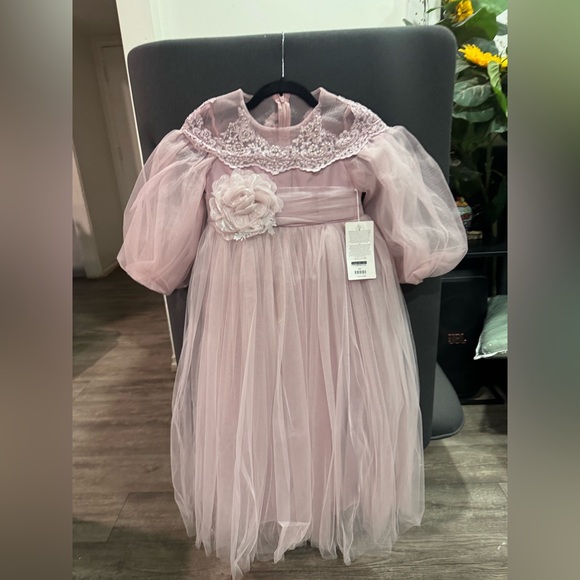 PINK GIRL Elegant Pink Tulle Dress for Girls - Picture 7 of 10